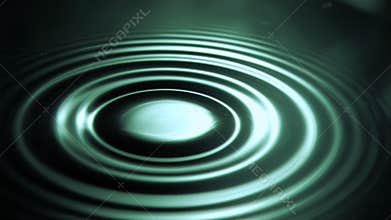 Drop falling in super slow motion on a water surface