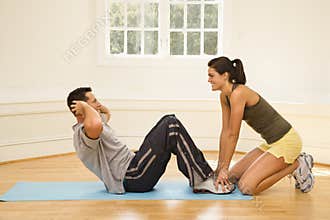 Man doing sit ups