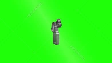 Molotov cocktail rotating and exploding on green screen