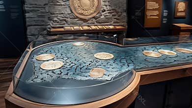 Ancient Artifacts Displayed in Museum Showcase