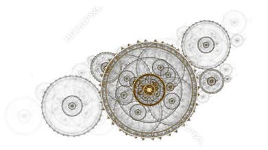 Old Clock Mechanism, Metallic Cogwheel
