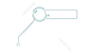 Animated element of infographics - callout box with circle and side line below