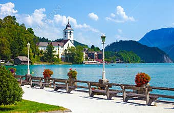 View of St. Wolfgang waterfront