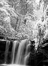 Marsh Fork Falls, Twin Falls State Park, WV B&W #2