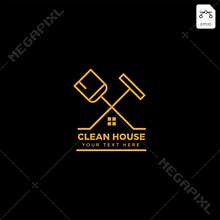 cleaning service house eco logo template vector illustration icon element