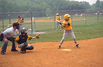 Batter in a high school softball game in Bowie, Maryland