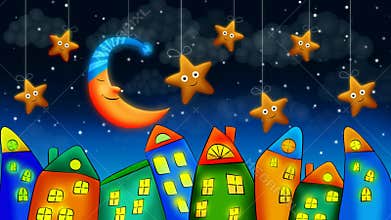 Fantastic home, beautiful moon and stars