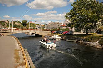 Brevik town in South Norway.