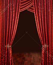 Red theatre curtains