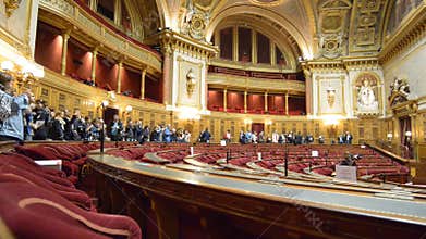 Meeting hall in the Luxembourg palace, Paris, France