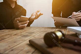 A team of lawyers and legal advisors working together