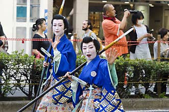 Female warriors at Nagoya Festival, Japan