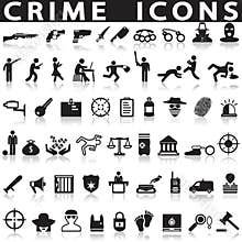 Criminal icons set