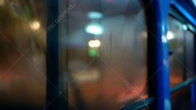 Evening lights road train