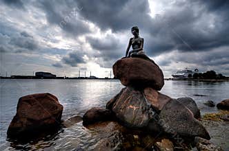 Statue of The Little Mermaid in Copenhagen
