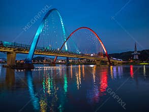 Expo Bridge in Daejeon,South Korea.