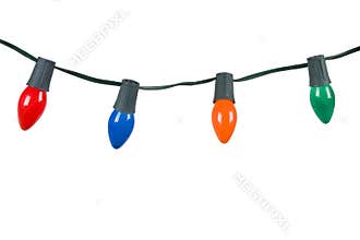 Christmas lights isolated