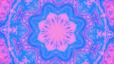 Abstract motion graphics background. Hypnotic mandala for meditation. Kaleidoscope stage visual effect for concert