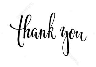 Thank you and Happy Thanksgiving Hand drawn calligraphy and brush pen lettering, isolated on background. design for holiday greeti