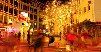 The zhonghuacheng town night view, srgb image