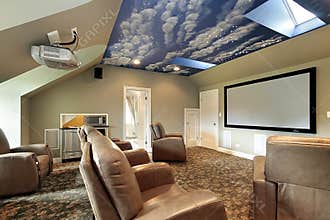 Theater with ceiling design