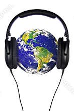 Headphones on the world