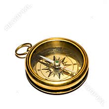 Old style gold compass