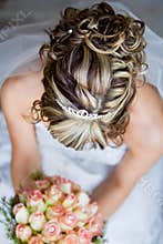 Bride hair from above