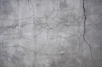 Background textures  of cracks on the old dirty wall of concrete