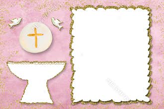First holy communion invitation card