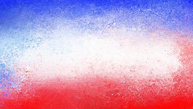 Red white and blue grunge texture on July 4th or vintage abstract patriotic holiday background design