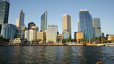 Perth skyline at sunset