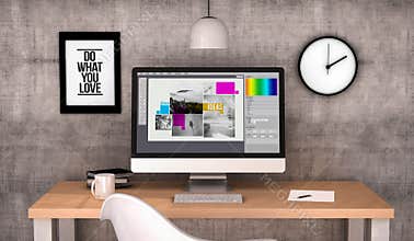 workspace computer graphic design