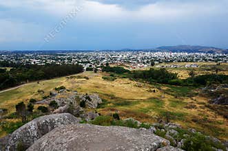 Landscape of Tandil city and the surrounding hills