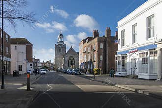 High Street in Lymington, UK