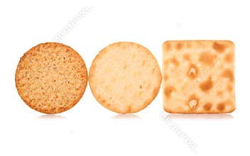Three cracker biscuits