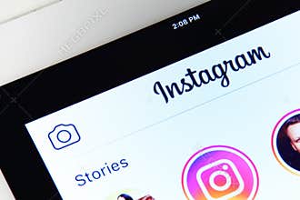 Instagram application menu