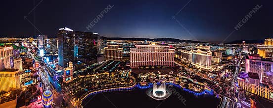 Las Vegas Strip at night.