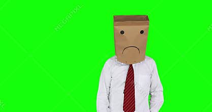 Anonymous businessman looks confused