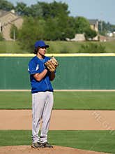 High school baseball pitcher