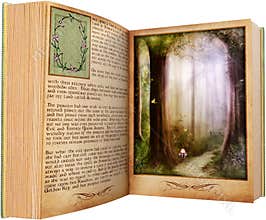 Reading Book, Read Story, Isolated