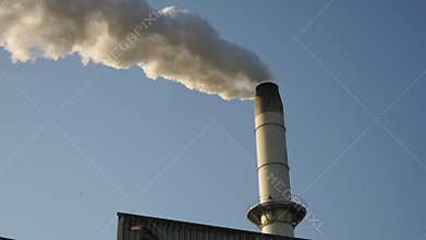 Factory boiler smoke stack