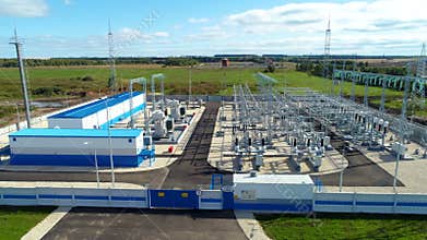 Transforming substation for distributing energy in countryside