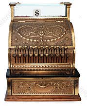 Old fashioned cash register orthographic
