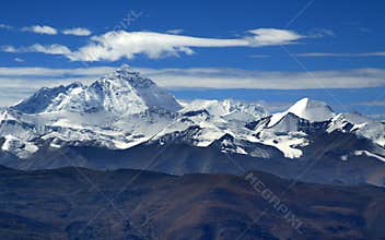 Himalaya mountain ranges from the road