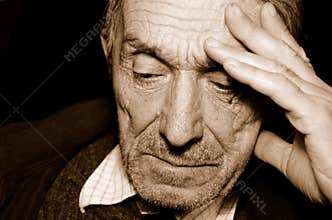Depressed man