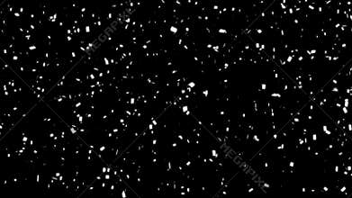 Sparse Red White and Blue Confetti Loop with matte