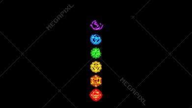 The 7 Chakras in Alpha Channel
