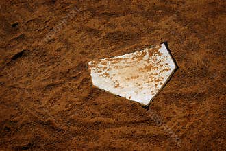 Baseball Homeplate in Brown Dirt for Sports American Past Time