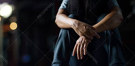 PTSD Mental health concept. Post Traumatic Stress Disorder.